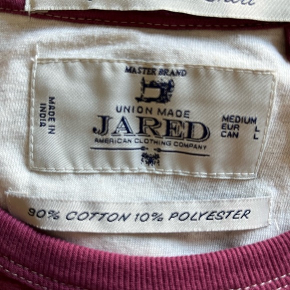 Men’s Medium Brand New short sleeve wine dotted shirt by Jared from Von Maur. - Picture 2 of 5